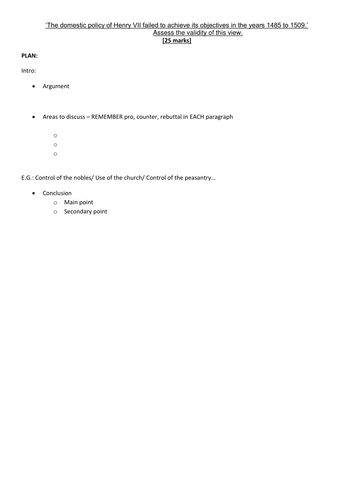 NEW AQA A Level History: The Tudors (Henry VII lessons and essays ...