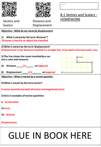 Vectors And Scalars Homework