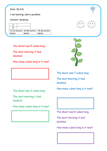 doubling problem solving year 1