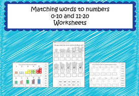 Matching words to numbers up to 20 | Teaching Resources