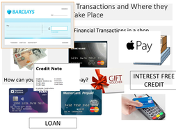 Types of financial transaction worksheet | Teaching Resources