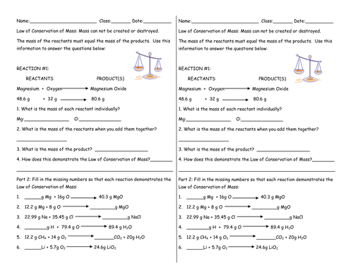 law-of-conservation-of-mass-practice-sheet-2-per-page-teaching