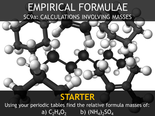 Empirical Formula GCSE Edexcel New Spec SC9