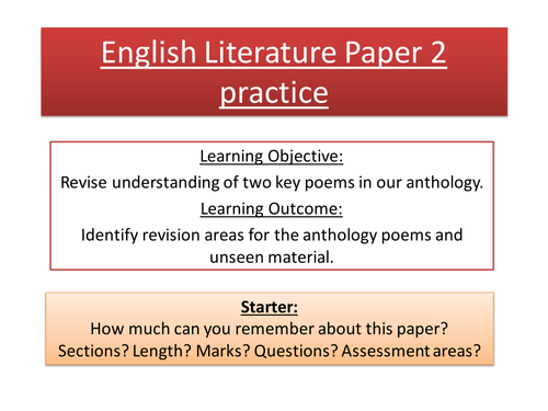 ocr english literature coursework examples