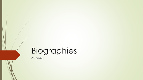 Biography assembly - Malala Yousafzai