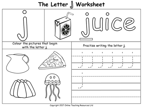 the letter j teaching resources