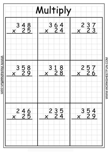 long multiplication y56 teaching resources