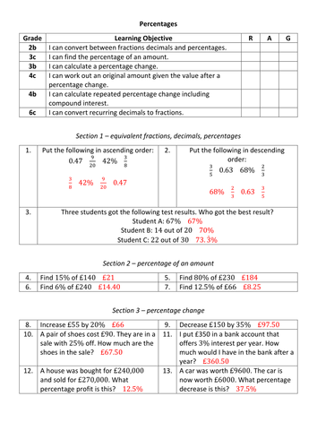 Levelled/Graded Worksheets - Number - Editable | Teaching Resources