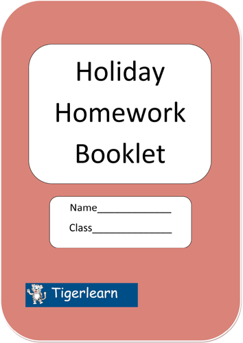 maths holiday homework cover page design