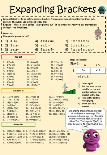 Expanding Brackets Super Sheet