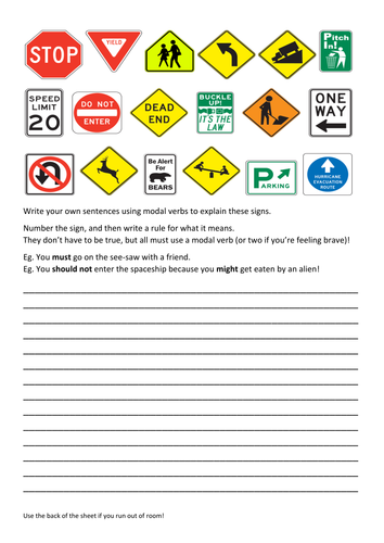 modal verbs worksheets teaching resources