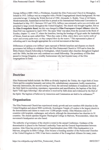 George Jeffreys and the Elim Pentecostal Church | Teaching Resources