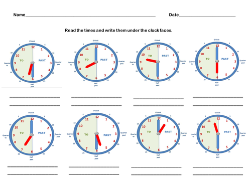 telling the time worksheets teaching clock images teaching resources