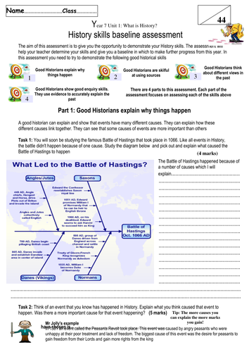 year 7 history skills entire unit teaching resources