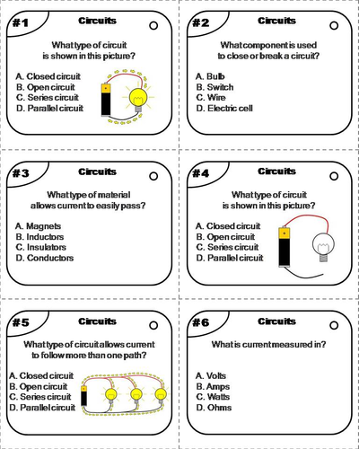 circuits-task-cards-teaching-resources