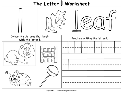 the letter l teaching resources