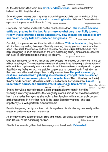 Descriptive writing exercises pdf image