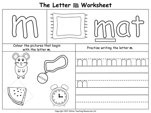 the letter m teaching resources