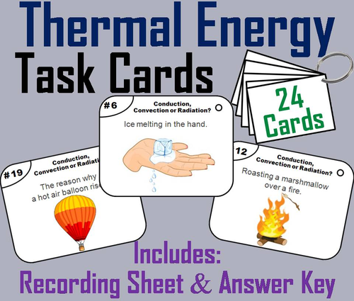Thermal Energy Task Cards: Conduction, Convection and Radiation