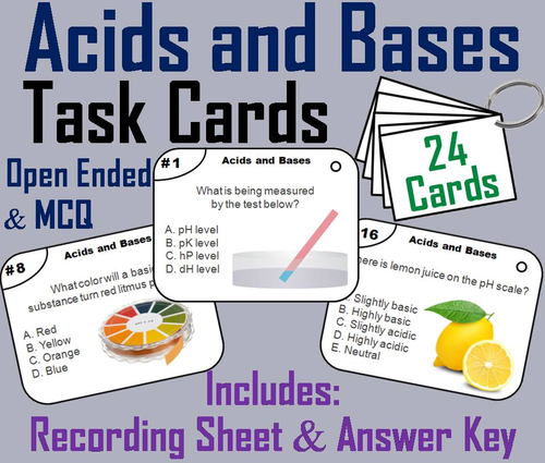 Acids and Bases Task Cards