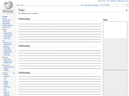 Wikipedia Template Worksheet/Homework | Teaching Resources