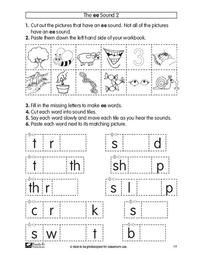 Cut and Paste Phonics Book 3 US: Long Vowel Sounds for Grades 1 and 2 ...