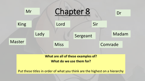 'Animal Farm' lesson on Chapter 8 focusing on Napoleon