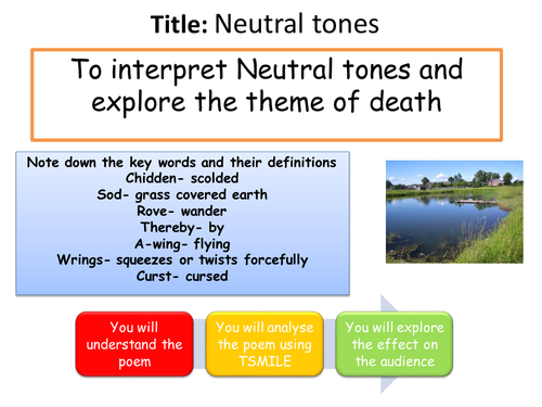 Neutral tones poetry lesson