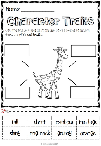 Giraffes Can't Dance - Character Traits Pack | Teaching Resources