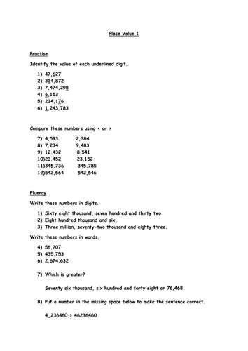 Place Value (Year 5)