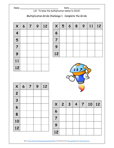 times tables homework y4