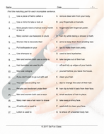 Health and Personal Hygiene Match Up Worksheet | Teaching ...