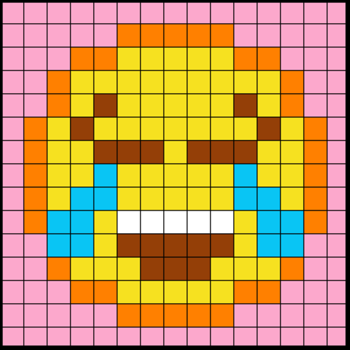 Colouring by Trig Ratios, Happy Tears Emoji (Solo Mosaic)