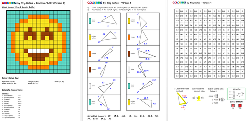 Colouring by Trig Ratios, LOL Emoji (Solo Mosaic)