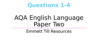 English Language Paper Two - Section A (AQA, 9-1 GCSE) by PateResources