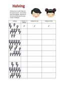 halving worksheets for early years and ks1 teaching resources