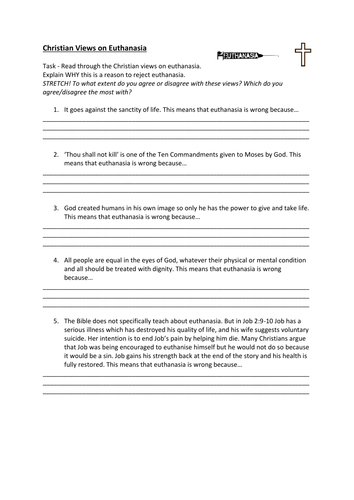 4.7 Euthanasia - Matters of Life & Death - NEW Edexcel GCSE