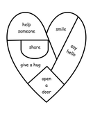 Random acts of kindness heart jigsaw | Teaching Resources