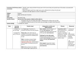 The Human Eye - a Primary Science Lesson | Teaching Resources