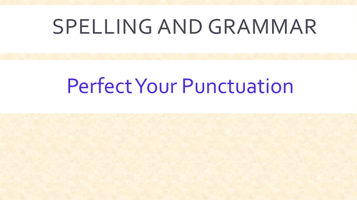 Spelling, Punctuation and Grammar Spagbag Quiz