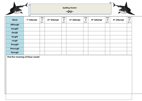 Spelling Sharks - Full Year 5 and 6 Scheme of Spelling Worksheets ...
