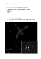 Astrophysics - Stellar Distances and Parallax questions worksheet | Teaching Resources