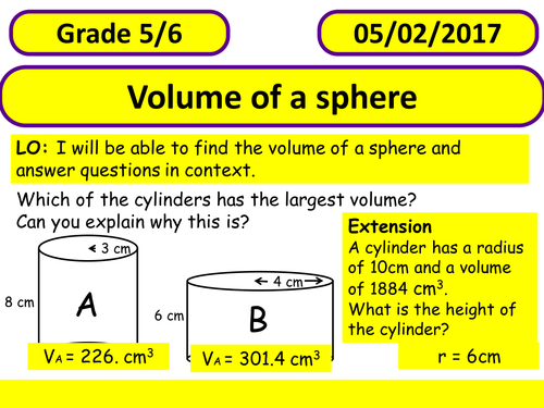 Volume of Sphere