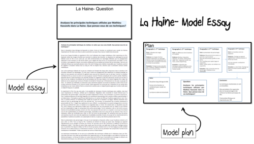 La Haine- Model Essays (2) AS and A2 French- lot3