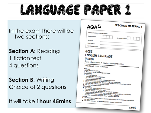 AQA English Language Paper 1 Revision Guide and Scheme of Work ...