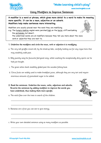 modifiers-identify-and-using-modifiers-in-a-sentence-teaching-resources