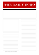 Tabloid and broadsheet newspaper templates for student articles | Teaching Resources