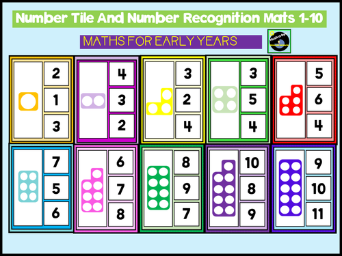 Number Tile And Number Recognition Mats | Teaching Resources