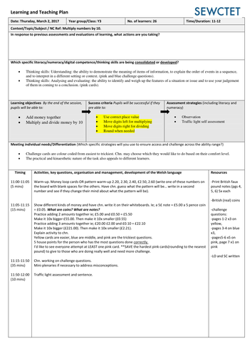 KS2 Differentiated Multiplying and Dividing Money by 10 | Teaching ...