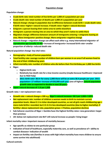 REVISION: "Population Change"